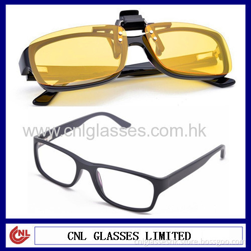 Hot Sale Acetate Eyeglass Frames With Clip On Sunglass